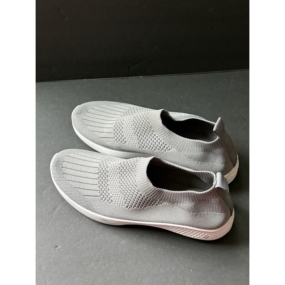 US Sports Womens Sz 8 Gray Woven Comfort Shoes Memory Foam Walking Casual